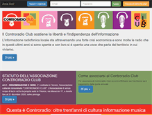 Tablet Screenshot of club.controradio.it